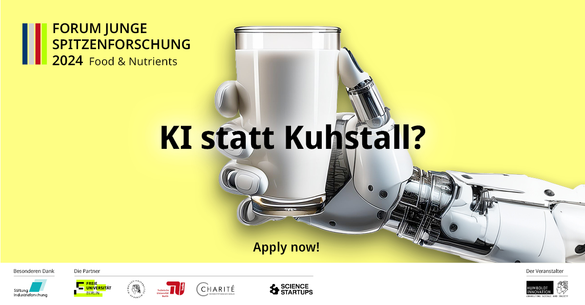 Forum Junge Spitzenforschung 2024 / Banner: KI statt Kuhstall?