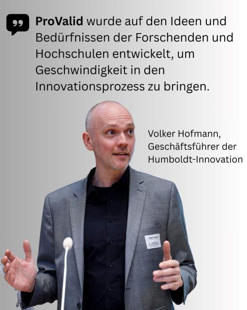 Volker Hofmann und Zitat zu ProValid
