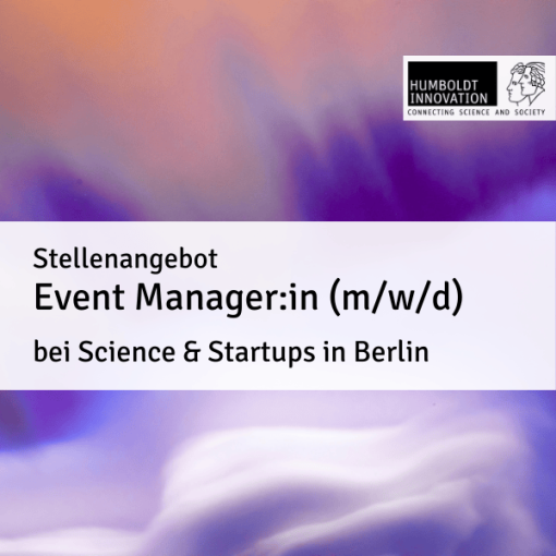 Stellenangebot: Event Manager:in bei Science & Startups