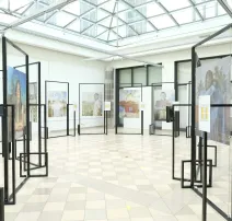 Ausstellung im Lichthof in der Humboldt-Universit&auml;t zu Berlin